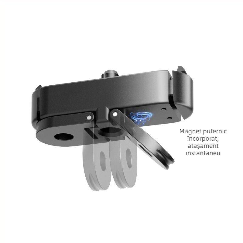 GoPro HERO13 bază magnetică pentru eliberare rapidă cu două gheare din aliaj