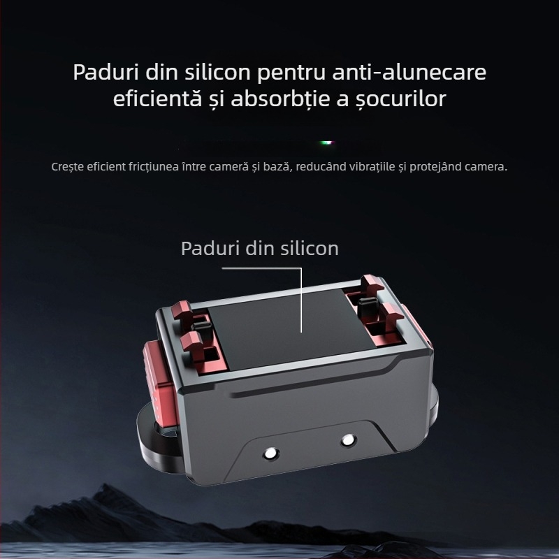 KC-01 Bază magnetică cu eliberare rapidă pentru insta360 Ace/AcePro cu adaptor GoPro de 1/4 inch — aliaj de aluminiu, silicon, ABS