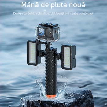Baston plutitor pentru camere de acțiune – compatibil GoPro 12, Shadow Stone, Insta360, Action4/3; materiale ABS+EVA+PC, 85 g, protejează carcasa și fixează camera