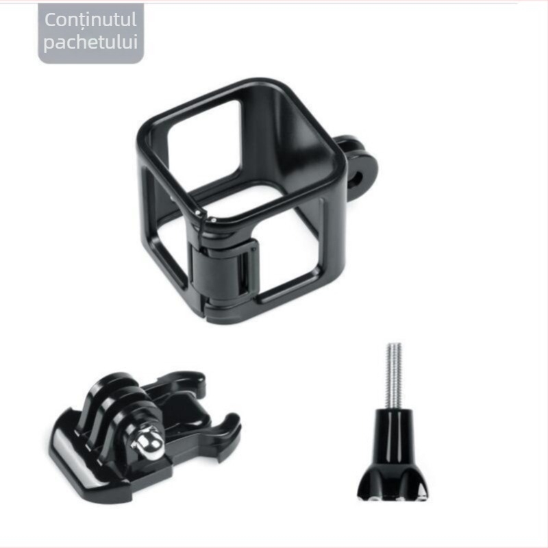 Ramă protecție GoPro Hero4/5 Session cu bază – Carcasă PC, deschidere frontală, protecție împotriva socurilor, 50 g