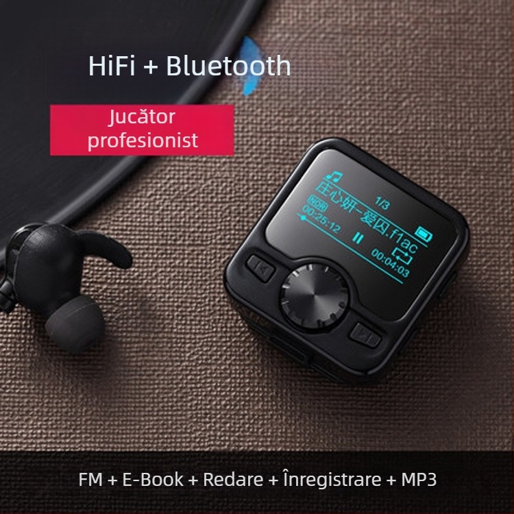 JNN M9 emițător FM și player Bluetooth cu sunet HIFI, display OLED, USB 2.0, înregistrări MP3/WMA/WAV, rază de înregistrare 30 m, fără card de memorie