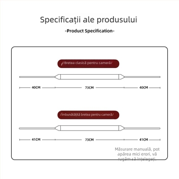 Bretea de umăr pentru cameră Elos: piele de vițel din primul strat, curea de umăr îngroșată, textil arc-cut lucrat manual, design ergonomic multifuncțional, compatibil cu DSLR și camere fără oglindă