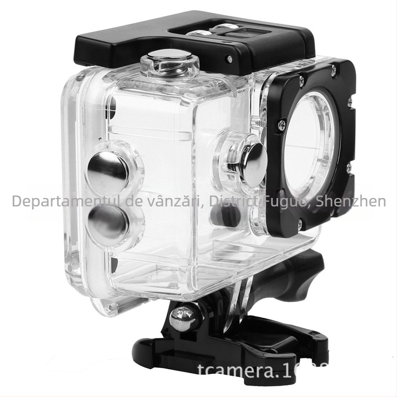 Carcasă protector waterproof pentru camere de acțiune – husă PC, compatibilă cu SJCAM/EKEN/AKASO/APEMAN (Sj4000/H9R)