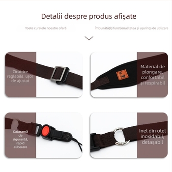 JN Geno JN-FK Curea de umăr pentru aparat foto, eliberare rapidă, curea din nylon, sarcină maximă 40 kg, lungime reglabilă, pentru camere generale