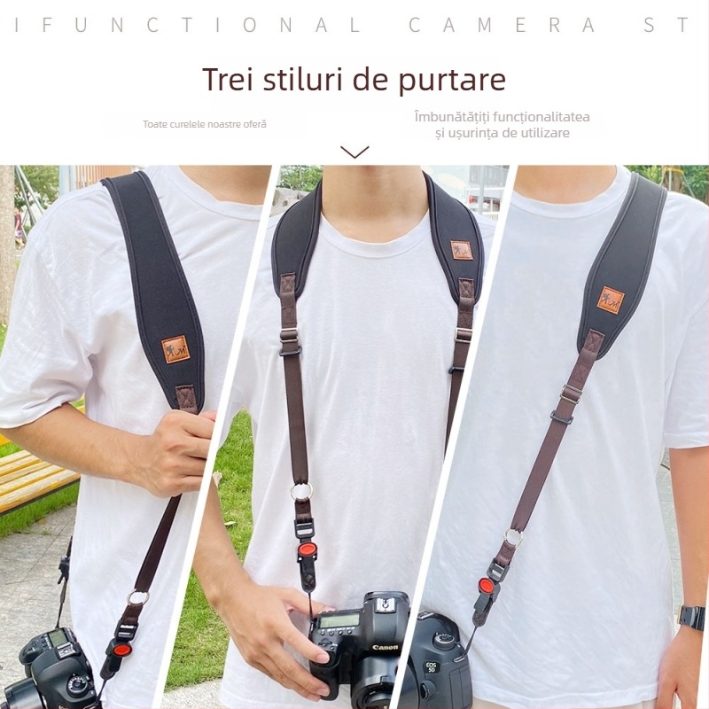 JN Geno JN-FK Curea de umăr pentru aparat foto, eliberare rapidă, curea din nylon, sarcină maximă 40 kg, lungime reglabilă, pentru camere generale