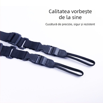 Bretea de gât pentru DSLR cu eliberare rapidă, 4 capete din nylon, reglabilă, încărcare 20 kg
