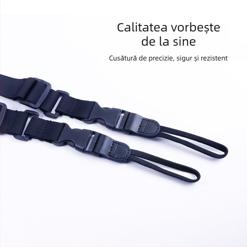 Bretea de gât pentru DSLR cu eliberare rapidă, 4 capete din nylon, reglabilă, încărcare 20 kg