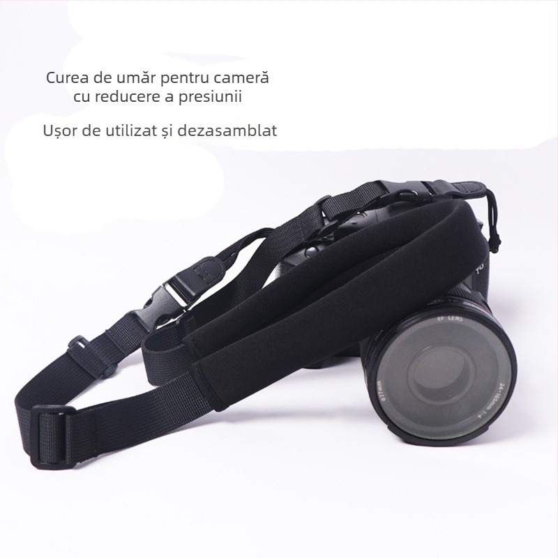 Bretea de gât pentru DSLR cu eliberare rapidă, 4 capete din nylon, reglabilă, încărcare 20 kg
