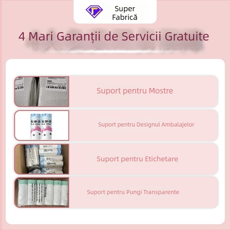 Sac gros pentru nisip de pisică, cu șnur