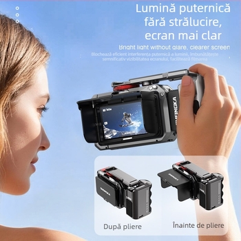 Kit de fotografie de stradă pentru DJI Action6 – construcție integral metalică, aliaj de aluminiu, compatibil cu Osmo Action6, portabil, anti-pierdere, anti-coliziune