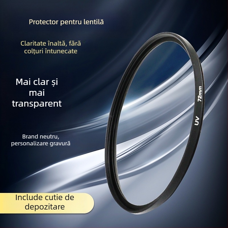 Filtru UV pentru camere – ramă subțire, model 49 58 67, procesare OEM, opțiune gravare