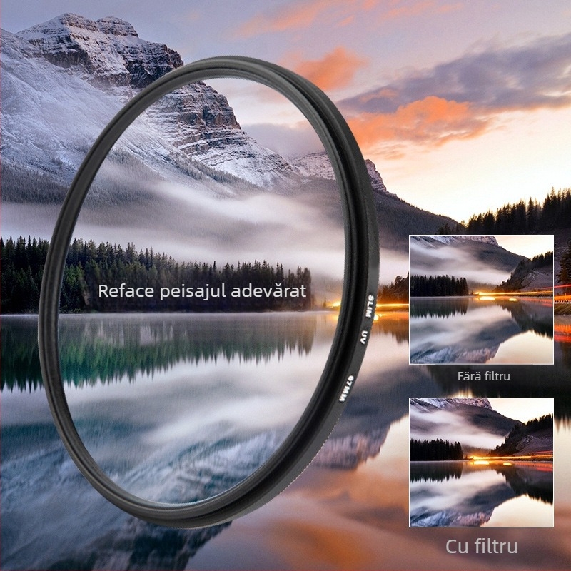 Filtru UV pentru camere – ramă subțire, model 49 58 67, procesare OEM, opțiune gravare