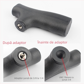 Cap de monopod pentru cameră – Mâner din plastic + aliaj de aluminiu, pentru trepied/monopod; încărcare maximă sub 2 kg; Model: mâner pentru bețe – stil obișnuit