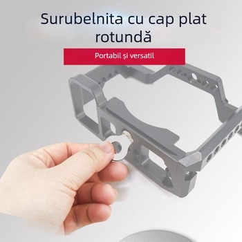 Kit accesorii pentru corpul camerei din aliaj de aluminiu, Rabbit Cage și cheie hex, șuruburi pentru placă cu montură rapidă, unealtă cu cap plat circular, accesorii de extindere; compatibil cu camere; sarcină maximă 2–5 kg; modele A7C/A74/A7M3/R5R6