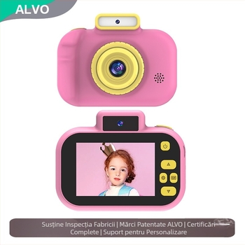 Fotocameră pentru copii H7, cameră digitală în stil DSLR, stocare pe card TF, baterie 600 mAh, funcții: fotografie, video, temporizator, filtre, fotografiere în rafală