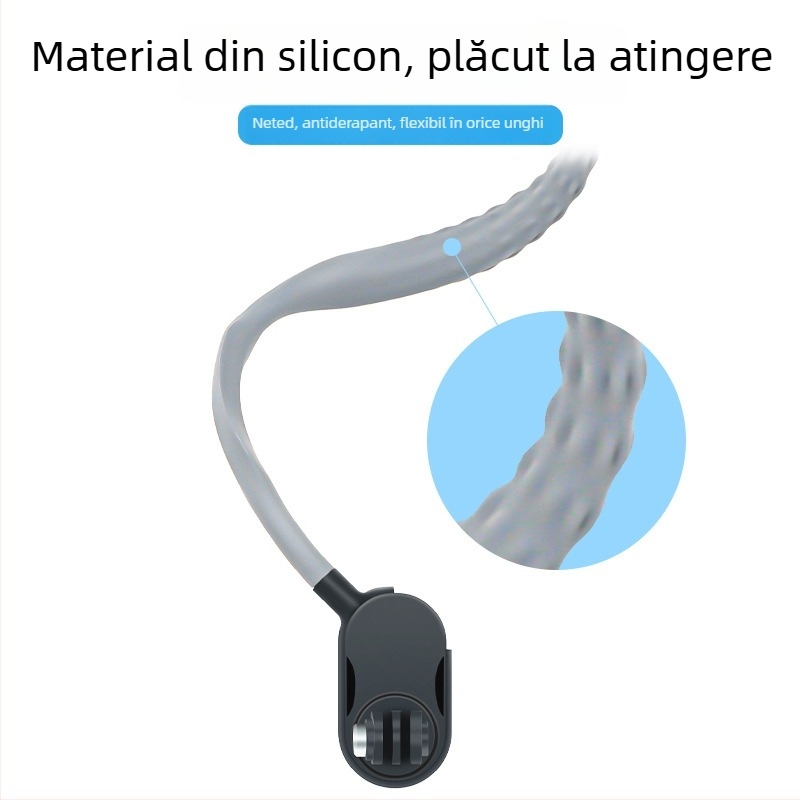 Adaptor fix din silicon pentru GoPro 5–10, cu streaming video în direct și cameră fixă