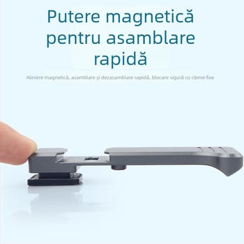 Set mâner DJI Action 6 pentru fotografiere pe stradă, adaptor pentru cușcă de cameră, aliaj de aluminiu, 135.8 g