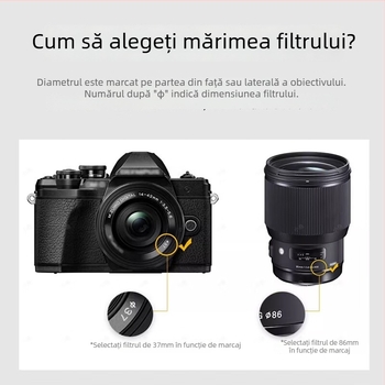 Filtru UV Hulk CF003 pentru cameră SLR - acoperire dublu-strat, fără umbre în colțuri, transparență înaltă, prelucrare OEM