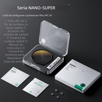 Filtru UV Hulk CF003 pentru cameră SLR - acoperire dublu-strat, fără umbre în colțuri, transparență înaltă, prelucrare OEM