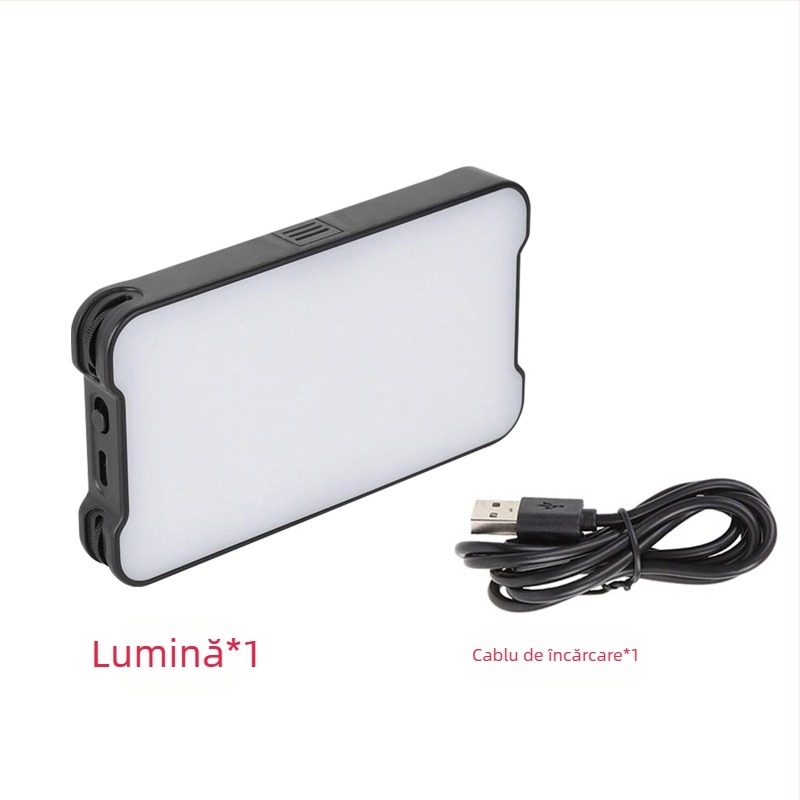 LP160 Lumină de fill mini – baterie încorporată, 8W, 3V–4.2V, personalizabilă, pentru fotografiere cu PC/DSLR/telefon