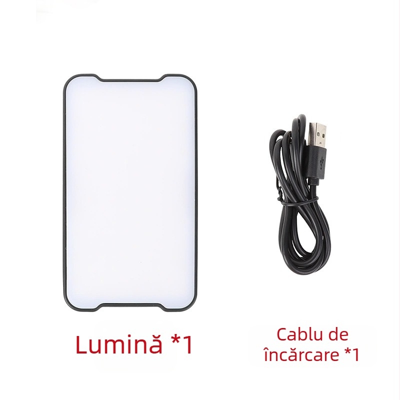 LP160 Lumină de fill mini – baterie încorporată, 8W, 3V–4.2V, personalizabilă, pentru fotografiere cu PC/DSLR/telefon