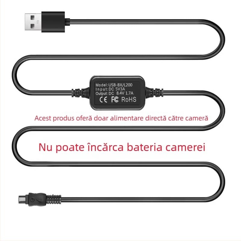 Adaptor USB AC-L200 pentru Sony DV Cameră – Alimentare și Cablu de Încărcare, Ambalaj Standard