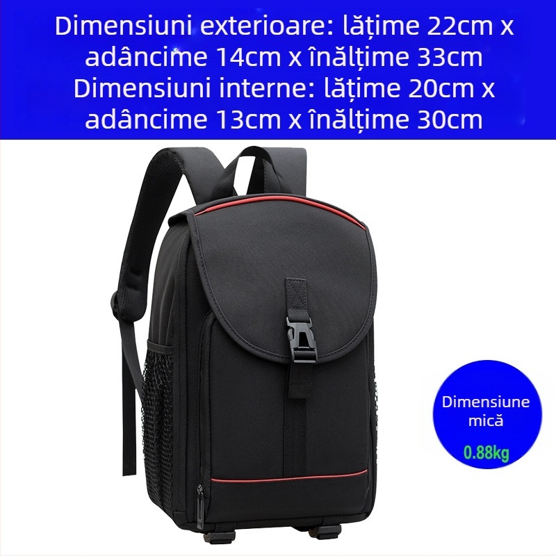 Rucsac foto Anti-Theft din nylon, pentru camere SLR și obiective, cu curele cu pernă de aer