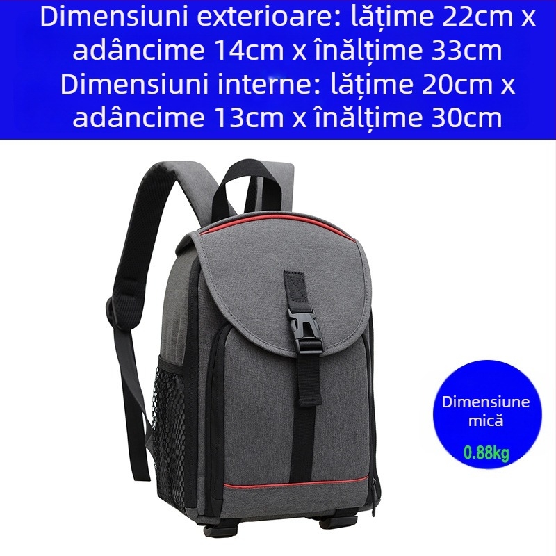Rucsac foto Anti-Theft din nylon, pentru camere SLR și obiective, cu curele cu pernă de aer