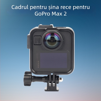 GoPro Max2 Ramă de Extindere din Plastic cu Carcasă Protectoare și Suport pentru Cold Shoe — 34 g, Include Cadru și Bază de Șurub