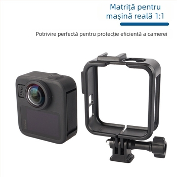 GoPro Max2 Ramă de Extindere din Plastic cu Carcasă Protectoare și Suport pentru Cold Shoe — 34 g, Include Cadru și Bază de Șurub