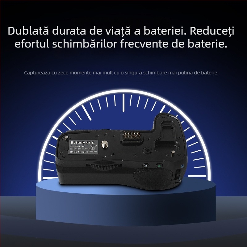 Mâner SLR D-bg4 pentru Pentax K-5II, K-7, K-5iis – Cupru pur + PVC, prelucrare OEM, durată lungă a bateriei