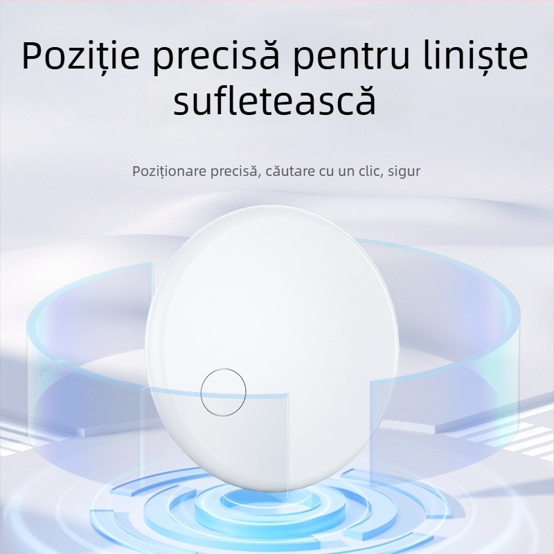 GPS tracker pentru obiecte pierdute și animale de companie – Model D02, baterie 240mAh, poziționare globală, urmărire 7 zile, purtare ca pandantiv