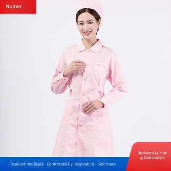 Nomate Uniformă medicală unisex, set cu mâneci lungi, amestec bumbac-poliester, rezistent la temperaturi înalte, toamna 2025