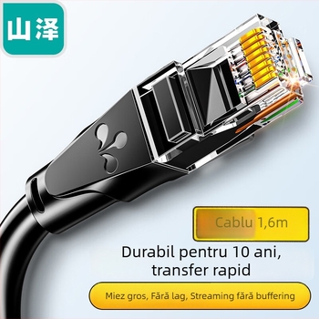 Cablu Cat6 RJ-45, 1000 Mbps, perechi răsucite, PVC înveliș