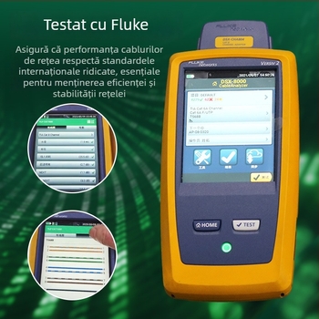 CAT8 SFTP cablu de rețea, model CAT8 SFTP CABLE; transfer de 1 Gbps; interval de temperatură -20…80 °C; rezistență la tracțiune 25; rezistență la compresiune 1000P; potrivit pentru calculator, switch, router, TV
