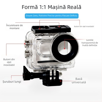 Go3 Pro carcasă impermeabilă pentru 360Go3 — material PC, turnare prin injecție, protecție împotriva prafului