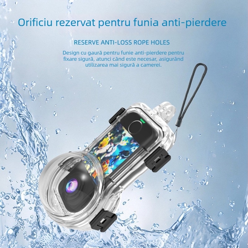 Insta360 X4 Air Carcasă subacvatică complet invizibilă | Material PC | Finisare a suprafeței prin turnare-mold | Compatibil cu Insta360 X4 Air