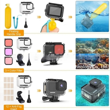 Kit accesorii GoPro Hero 9–13 | Material: plastic și aliaj | Compatibil cu: GoPro Hero 9–13