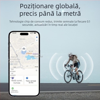 Localizator bicicletă GPS anti-furt — Înlocuitor AirTag pentru biciclete de șosea