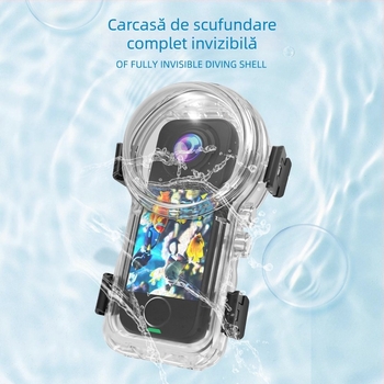 Carcasă subacvatică complet invizibilă pentru Insta360 X4 Air — declanșare magnetică rapidă, carcasă din PC, rezistentă la apă