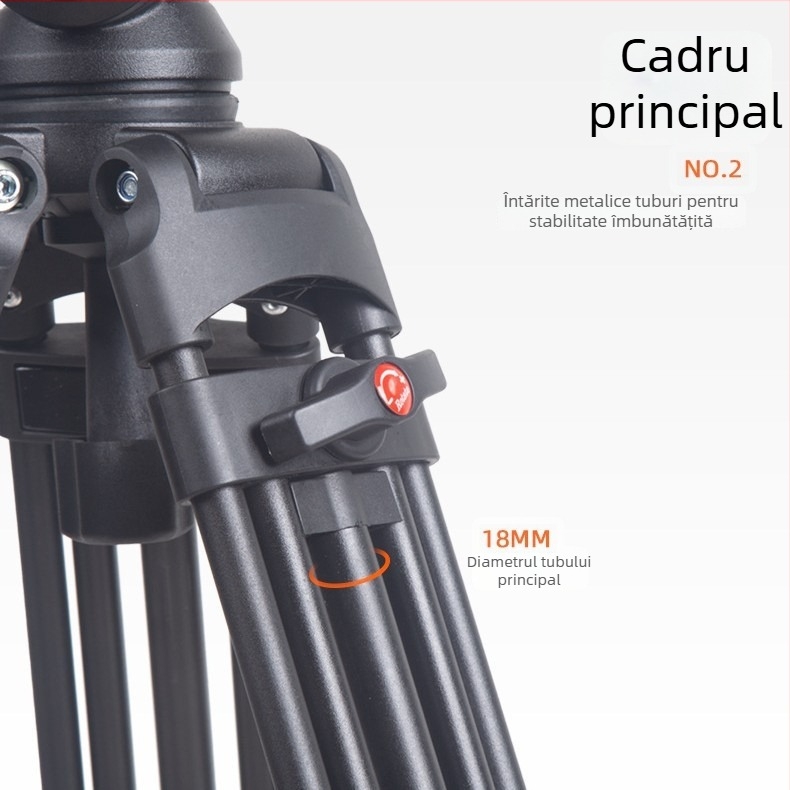 BS180 Trepied hidraulic PTZ, 3 secțiuni, structură din metal și nylon, încărcare 10 kg