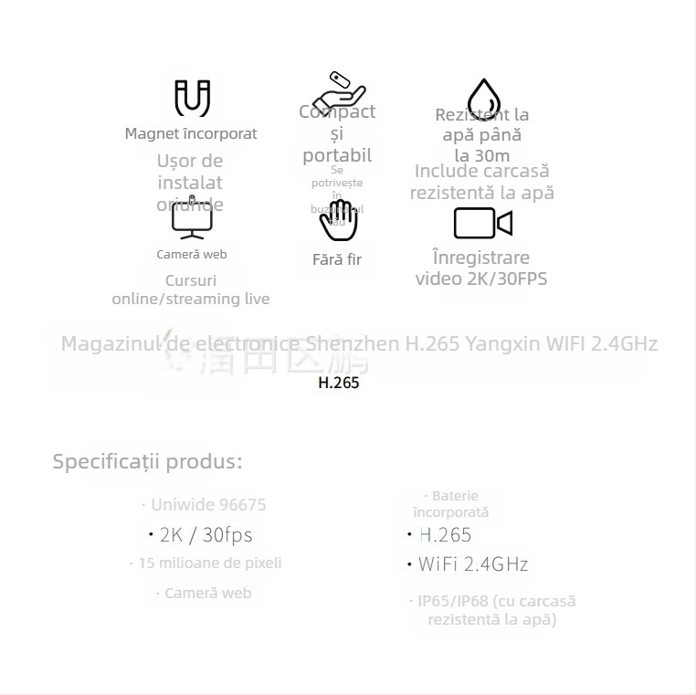 SJCAM C100+ Cameră de Acțiune 4K – Compactă, Suport TF Card, Carcasă din Plastic, Durata bateriei 3 ore