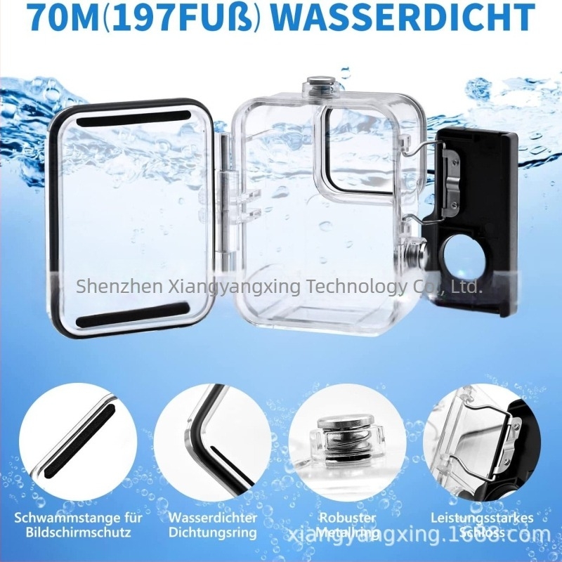 Set de accesorii GoPro 54 în 1 pentru Hero 9/10/11/12 – construcție metal + plastic, husă impermeabilă, curea pentru cap, curea pentru piept, filtr, absorbție a șocurilor