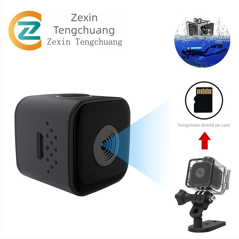 SQ28 cameră pentru exterior — videoclipuri și fotografii, baterie de 100 de minute, stocare TF-card, carcasă din plastic