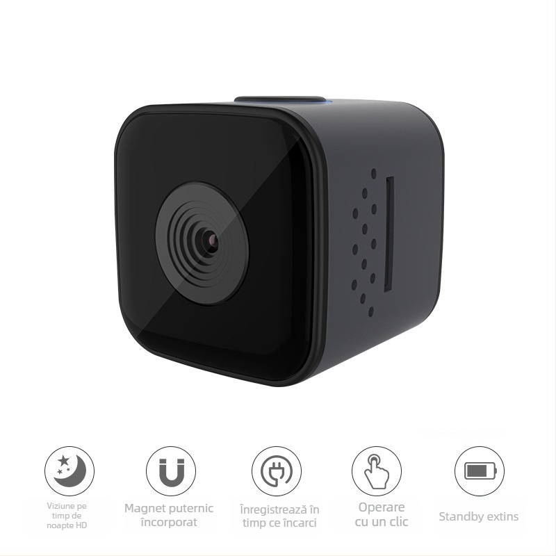 SQ28 cameră pentru exterior — videoclipuri și fotografii, baterie de 100 de minute, stocare TF-card, carcasă din plastic