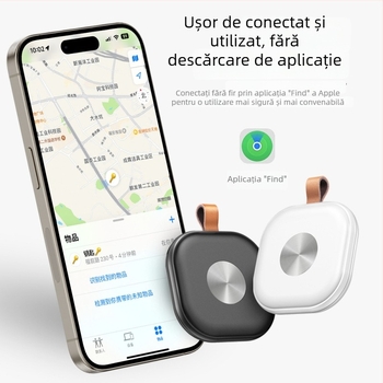HB10 Micro Localizator GPS pentru Bicicletă Find My Network - Compatibil cu iOS, Baterie 210 mA, Greutate 18 g, GPS Anti-Pierdere