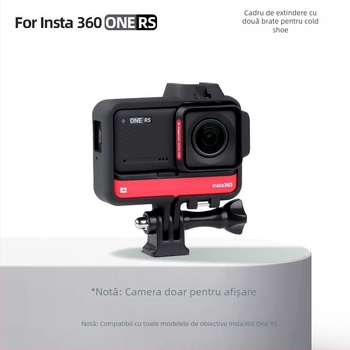 Ramă de protecție Insta360 One RS cu suport de tip cold shoe; material ABS + strat de silicon; include rama, bază și șurub; compatibil Insta360 One RS