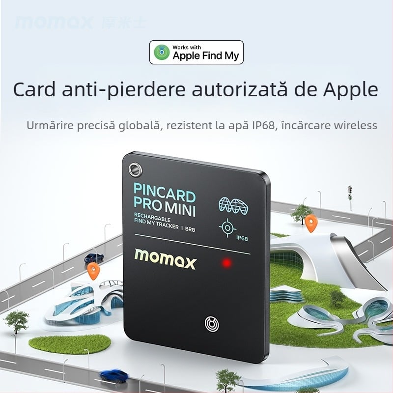 MOMAX BR8 dispozitiv de urmărire anti-pierdere pentru Apple iOS, 100 mAh, 11 g