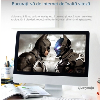 Cablu de extensie Ethernet Cat6, RJ45 M–F, Gigabit, conector drept