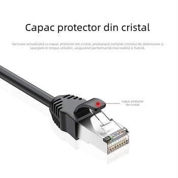 Cablu de extensie Ethernet Cat6, RJ45 M–F, Gigabit, conector drept